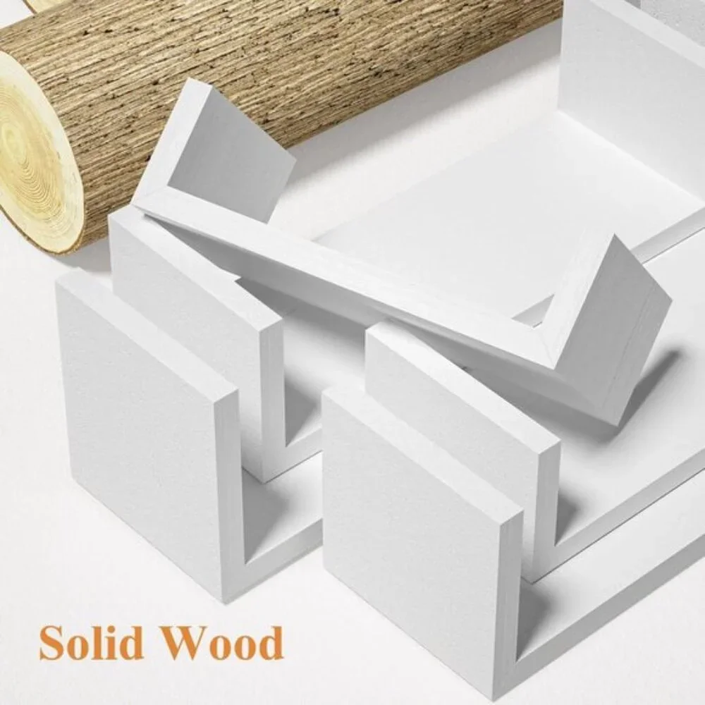 New Set of 5 Floating Wall Shelves for Bathroom, Bedroom, and Living Room Decor